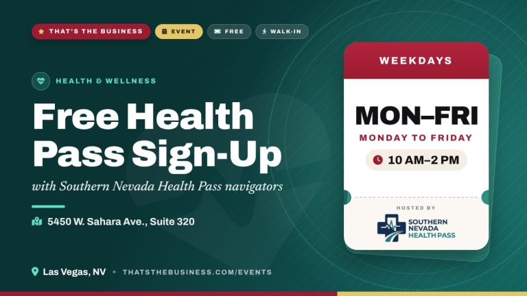 Free Health Pass Sign-Up – Monday to Friday, 10 AM–2 PM – Las Vegas, NV